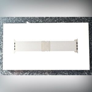 Apple iWatch 49mm NATURAL Titanium Milanese Loop size "S" for Ultra2 Sealed, New